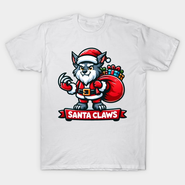 Santa Claws T-Shirt by MZeeDesigns